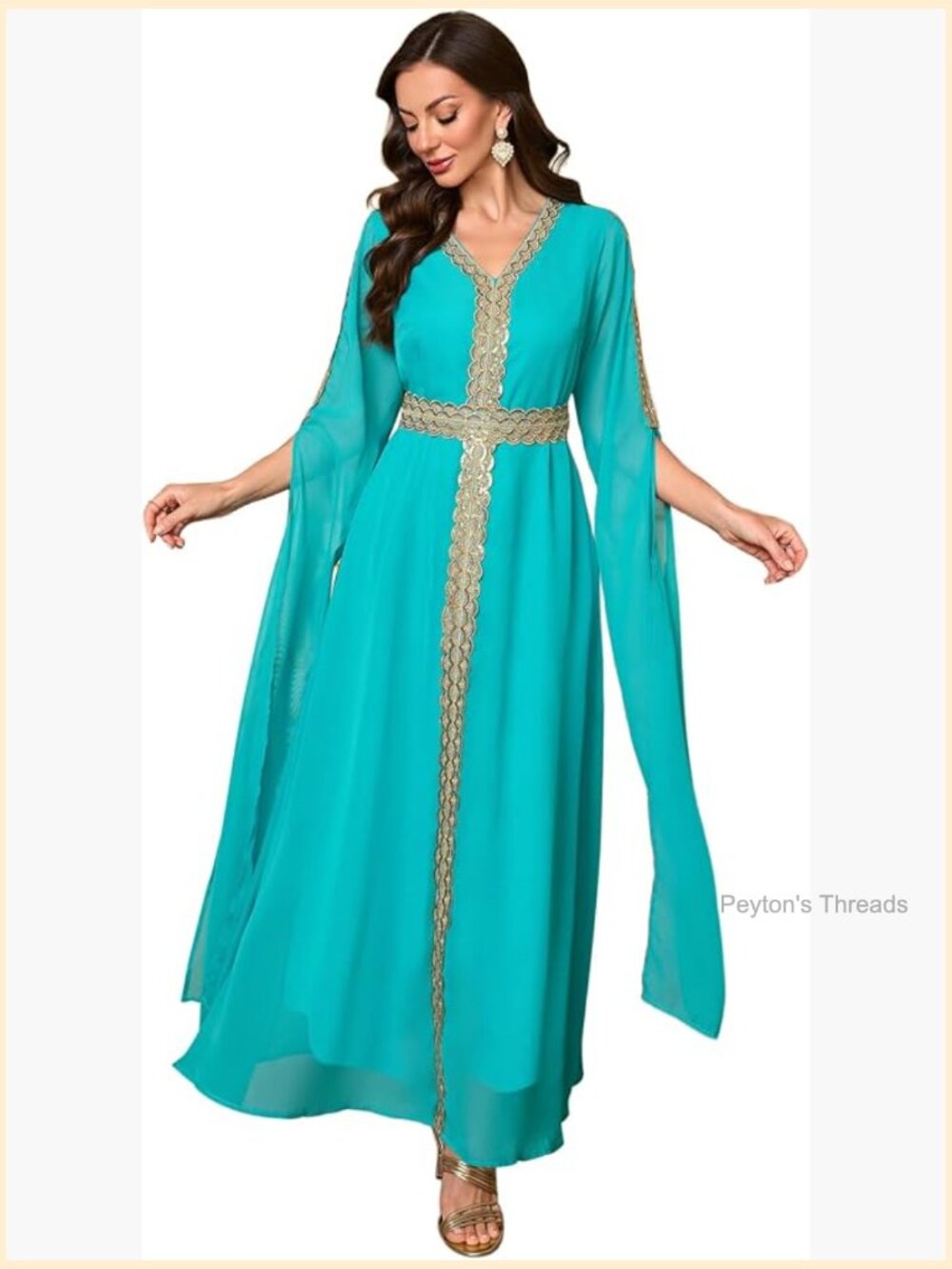 Embroidery Abayas Women Muslim Moroccan Floral Maxi Kaftan Dress Arabic Islamic